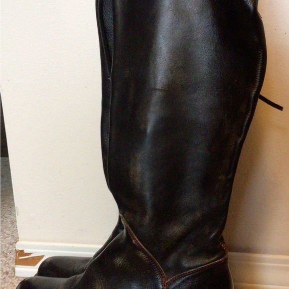 Bedistu tall leather boots. Black.  Size 7.5 US - Picture 10 of 11